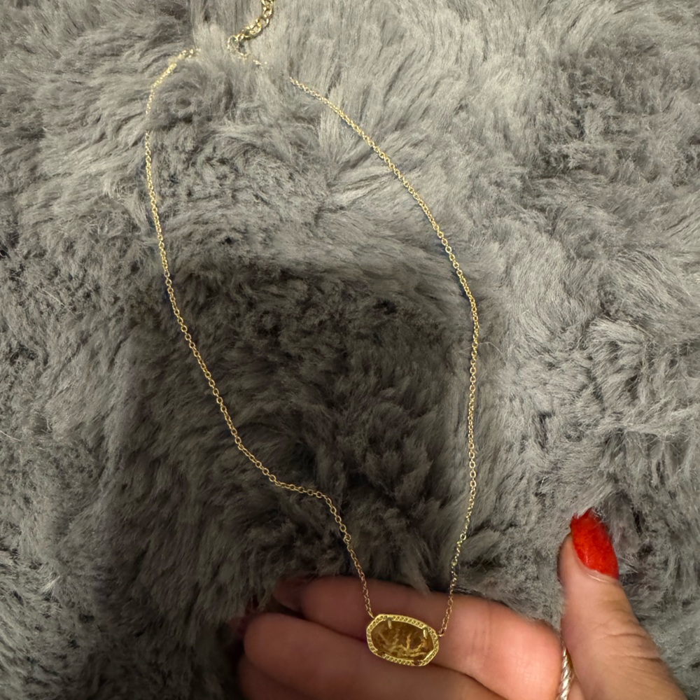 Kendra Scott Gold gemstone necklace - Picture 2 of 5